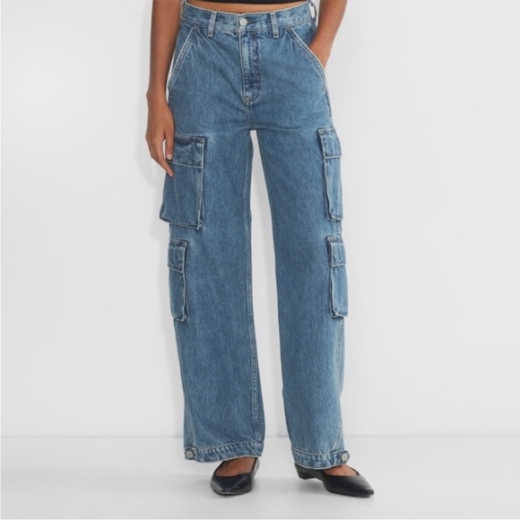 Aritzia Denim Forum The '90s Millie Hi-Rise Cargo Jean Size 23 - Picture 1 of 8